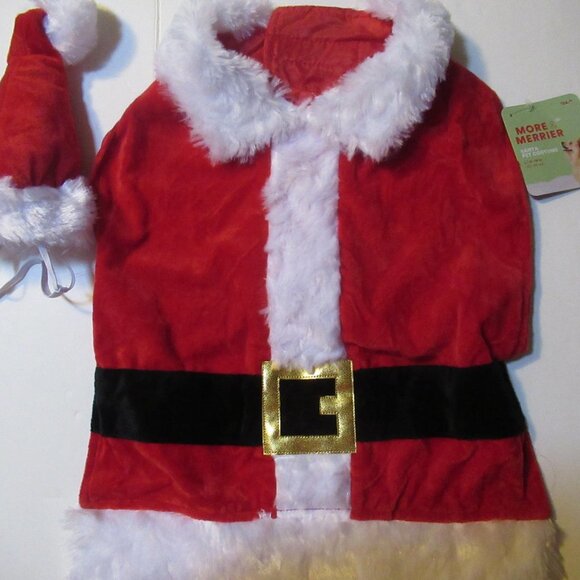 More & Merrier Santa Dog Costume Size Large New with Tags - Picture 1 of 4